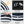 Outdoor Inflatable Ottoman - Navy Blue/White Striped