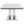 Allessandra - Rectangular U-Shaped Base Dining Table - White / Silver