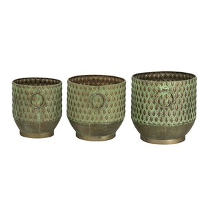 S/3 Textured Planters Set