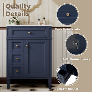 24'' Bathroom Vanity with Top Sink and Storage Cabinet