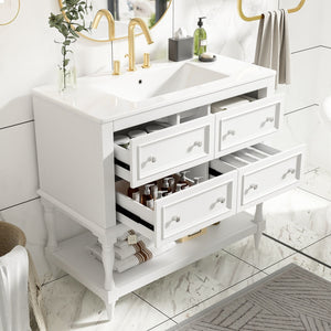 Bathroom Vanity Cabinet With Undermount Sink - 4 Drawer Set