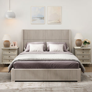 Platform Bed Frame With Headboard, Floor Standing Design