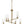 Timeless - 6 Lights Chandelier With Clear Ribbed Satin - Antique Brass / Clear / Gold