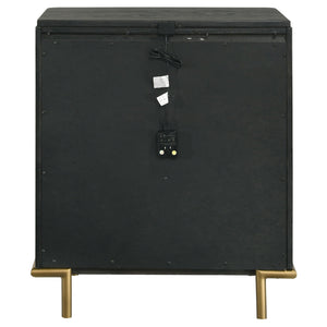 Anser - 3 Drawer Nightstand - Black
