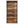 6 Tier Industrial Brown & Bookshelf With X Pattern Design - Rustic Brown
