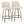 Toriano - Contemporary Fixed Height Counter Stool With Swivel & Round Footrest (Set of 2)