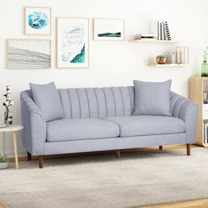 Contemporary 3 Seater Sofa With Plush Accents