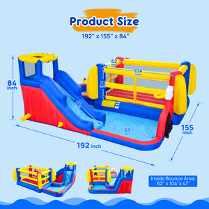 7 in 1 Inflatable Slide Water Park for Kids