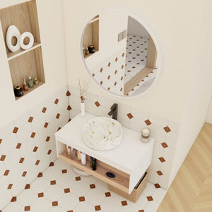 Floating Bathroom Vanity With Vessel Sink