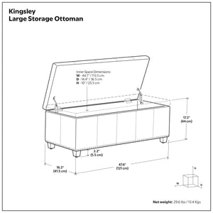 Kingsley - Upholstered Large Storage Ottoman
