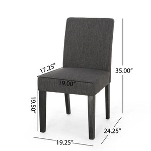 Contemporary Dining Chair With Upholstered Seating and Tapered Legs