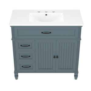 Bathroom Vanity With Sink, Freestanding Cabinet & Drawers