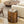 Nebula 20' Accent Oval Pillar Side Table, Medium Brown Walnut Burl Wood