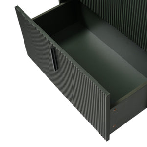 Bathroom Vanity With Ceramic Sink, Fluted Design