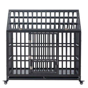 Heavy Duty Dog Crate Lockable Wheels
