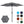 Umbrella With Crank Lift & Tilt, UV-Resistant Canopy For Patio