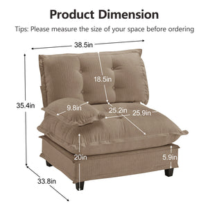 73 Inch LSF Chenille Sofa
