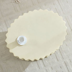 35.04 Inch Oval Coffee Table - Vintage Sturdy Fiberglass