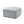 Square Upholstered Ottoman with Black-and-White Fabric