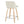 Toriano - Contemporary Fixed Height Counter Stool Swivel With Square Footrest (Set of 2)