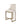 Upholstered Counter Stool With Metal Base - Cream