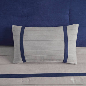 7 PC Pieced Faux Suede Comforter Set