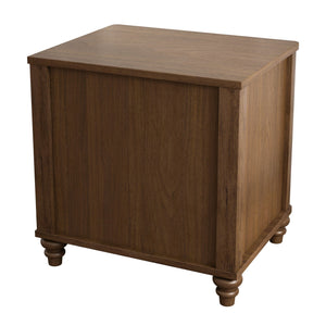 Modern Fluted Nightstand With 3 Drawers