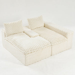 Modular Sofa, Convertible Twin Seat With Chaise Lounge