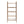 Mid - Century Design 5 Shelf Bookcase - Off White / Pecan