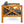 Patio Conversation Set with Foldable Acacia Wood Table and Cushioned Armchairs
