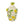 8.7x8.7x15' White Ceramic Lidded Jar with Playful Lemon Design
