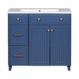 Bathroom Vanity With Sink, Soft Close Doors, Adjustable Shelves