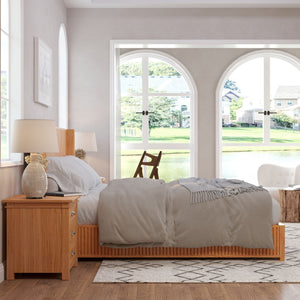 Platform Bed Frame With Headboard, Floor Standing Design