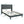 Queen Size Upholstered Platform Bed Frame With Button Tufted Linen Fabric Headboard - Dark Gray