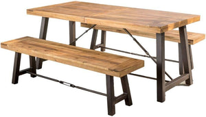 Catriona 3 Piece Wood Outdoor Dining Set - Teak