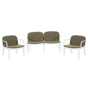 Luna Outdoor Patio 3 Pieces Chat Set