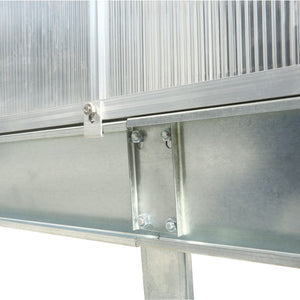 Polycarbonate house, Heavy Duty Outdoor Aluminum Walk-In House Kit With Rain Gutter, Vent And Door For Backyard Garden