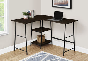 L-Shape Corner Computer Desk with Storage Shelves