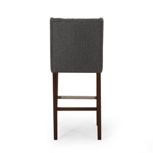 Solstara Upholstered Dining Barstool with Button Tufted and Wing Back