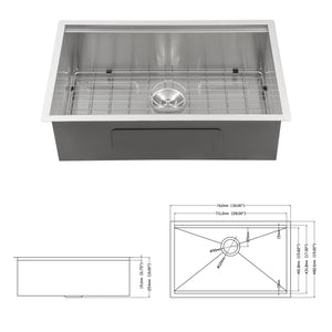 Single Bowl Undermount Workstation Kitchen Sink with Accessories