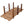 5 Ft Wooden Garden Bridge, Stained Wood Arc Footbridge with Chain Railings