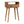 Solid Wood Mini Curved Oak-ish Console Table