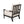 Rubber Wood Accent Chair with Upholstered Fabric