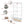 Glass Display Cabinet With LED Lights, Tempered Glass Doors, Large Drawers, 2 Door Storage Case With 4 Shelves - Natural / White