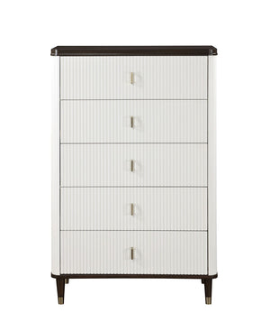 Carena Chest - White / Walnut