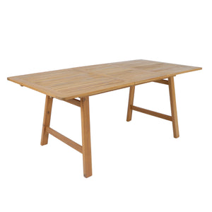 7-Piece Extendable Acacia Wood Outdoor Dining Set