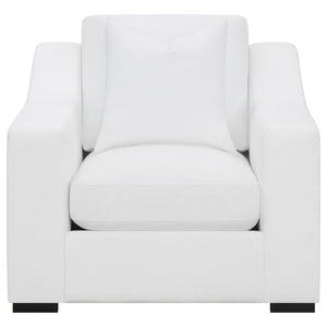 Chelan - Upholstered Sloped Arm Accent Chair - White