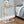 Accent Table, C-Shaped, Marble Look Contemporary & Modern Convenient Design