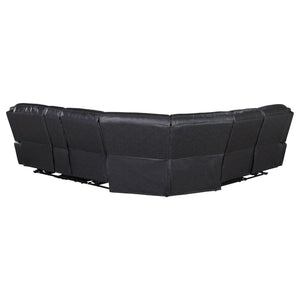 Salerno - Upholstered Power Reclining Sectional Sofa - Dark Gray