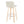 Toriano - Contemporary, Fixed Height Barstool Swivel & Round Footrest (Set of 2)